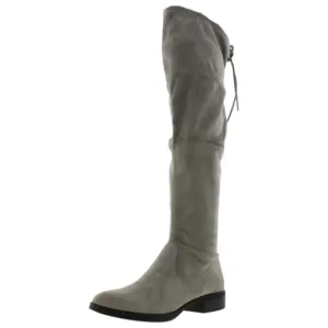 CIRCUS BY SAM EDELMAN size 7.5 PEYTON FAUX SUEDE KNEE-HIGH RIDING BOOTS Grey