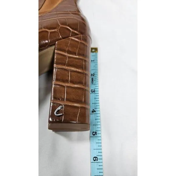 Circus Sam Edelman Women's Brown Crocodile Like Knee-High High Heel Boots Sz 10