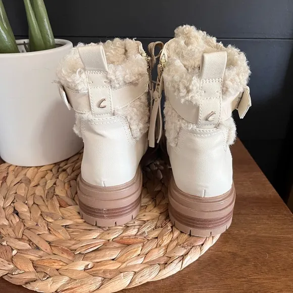 CIRCUS Sam Edelman Women’s Gretchen Shearling Hiking Lace Up Boots Sz 7 EUC