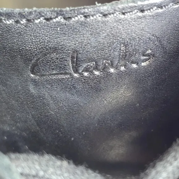 Clarks Ankle Boots Men's Size 9.5M Black Leather Brogue Batcombe Lord Lace Up