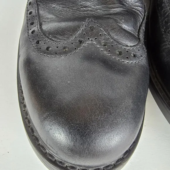 Clarks Ankle Boots Men's Size 9.5M Black Leather Brogue Batcombe Lord Lace Up