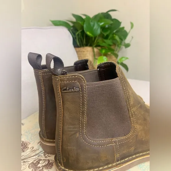 Clarks Brown Chukka Boots with Suede Finish