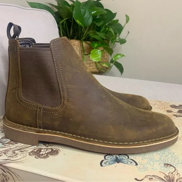 Clarks Brown Chukka Boots with Suede Finish