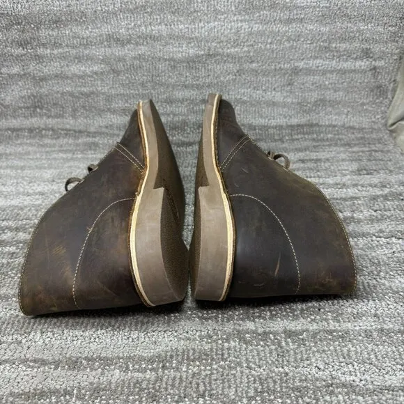 Clarks Bushacre 2 Chukka Desert Boots Mens Sz 11.5 M Brown Beeswax Leather