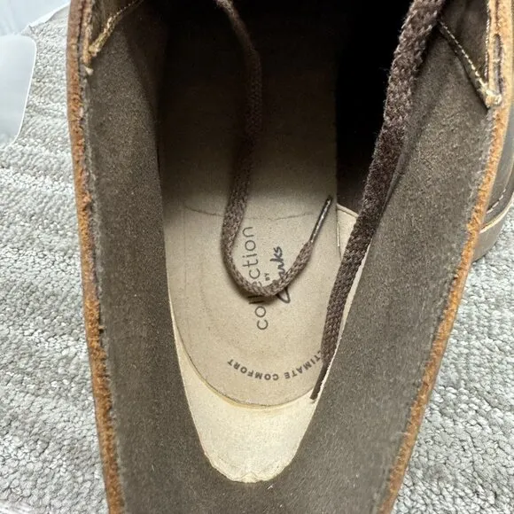 Clarks Bushacre 2 Chukka Desert Boots Mens Sz 11.5 M Brown Beeswax Leather