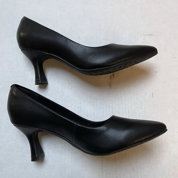 Clarks Kataleyna Shoes Womens 9.5 M Heels Black Leather Pumps Comfort Classic