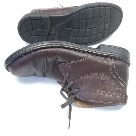 Clark's kyros limit lined leather short boots low heel size 9