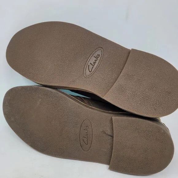 Clarks Mens Brown Leather Chukka Bushacre Desert Boots Shoes 15522 11.5 GQ 99%