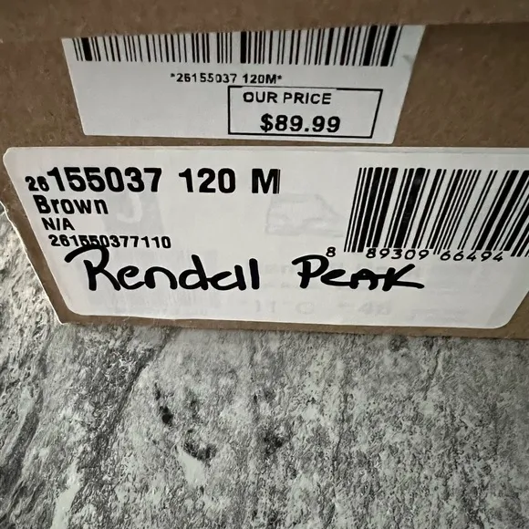 Clarks Rendell Peak brown leather boot (NIB)