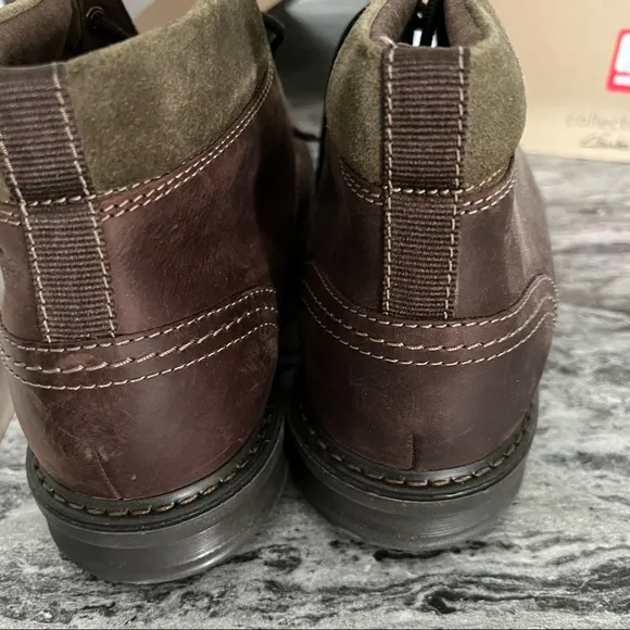 Clarks Rendell Peak brown leather boot (NIB)