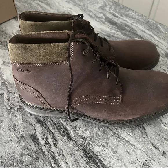 Clarks Rendell Peak brown leather boot (NIB)