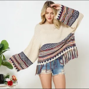 🔥💥CLEARANCE SALE⚡️🌟The WANDERER Fringe Detail Sweater