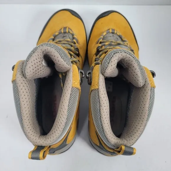 Clorts Women's Waterproof Yellow/Gray Hiking Boots US Size 7
