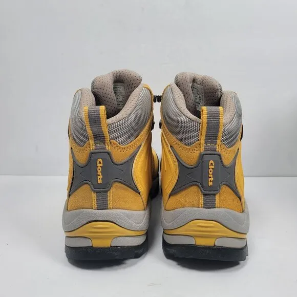 Clorts Women's Waterproof Yellow/Gray Hiking Boots US Size 7