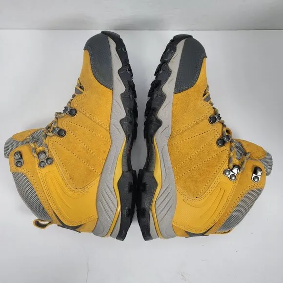 Clorts Women's Waterproof Yellow/Gray Hiking Boots US Size 7