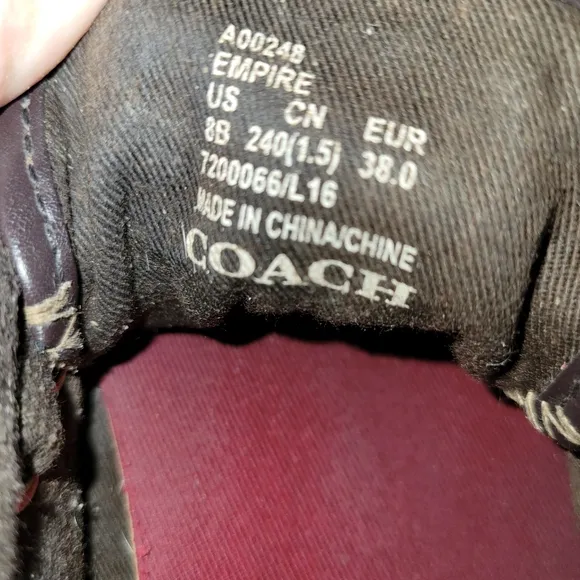 Coach Empire Lace-Up Sneakers Shoes Womens Size 8