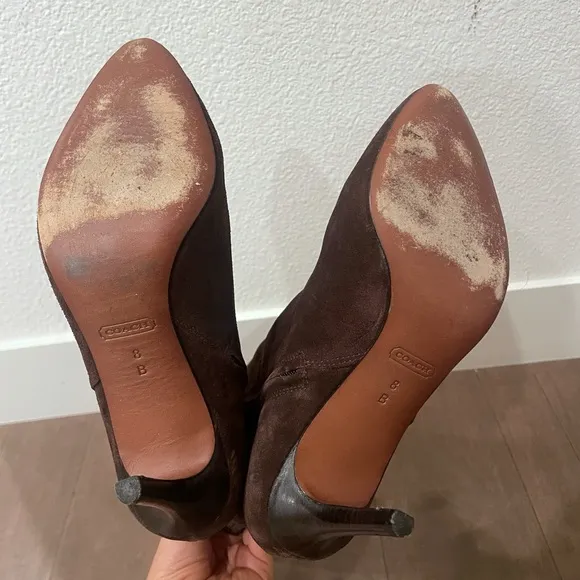 Coach | Long Suede Brown Boots Size