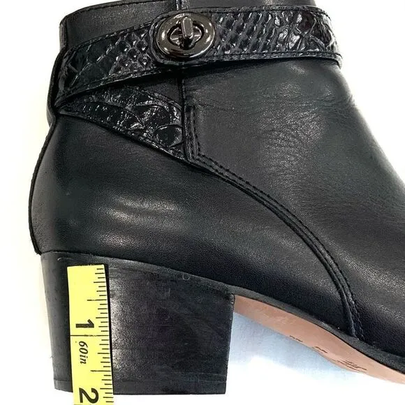 COACH Patricia Leather Booties (Sz 8.5)