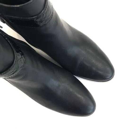 COACH Patricia Leather Booties (Sz 8.5)