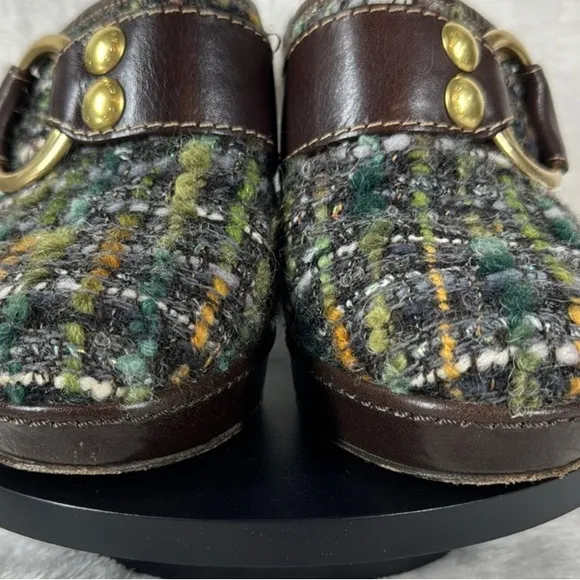 Coach Vintage Tweed Mule Heels Made in Italy Size 6B