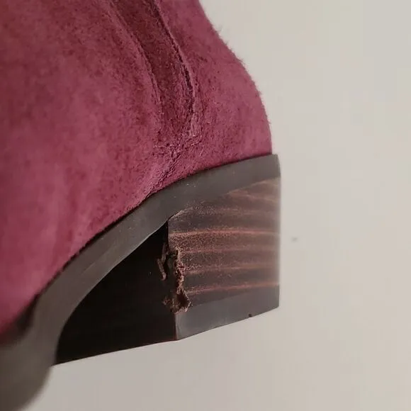 Coach Women's Danni Suede Booties Wine Size 7.5