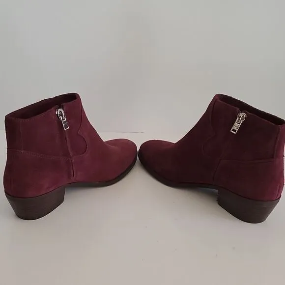 Coach Women's Danni Suede Booties Wine Size 7.5