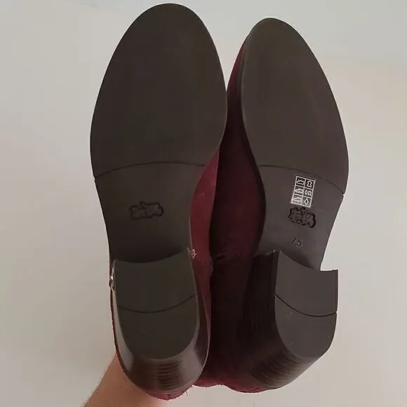 Coach Women's Danni Suede Booties Wine Size 7.5