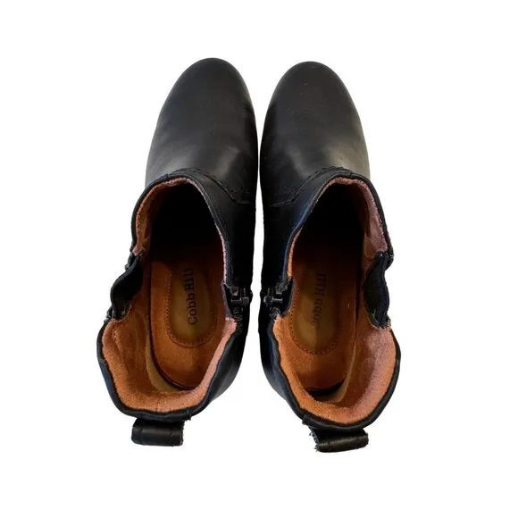 Cobb Hill Black Chelsea Round Toe Size 6.5  EU 37 Zip Up Support Leather Bootie