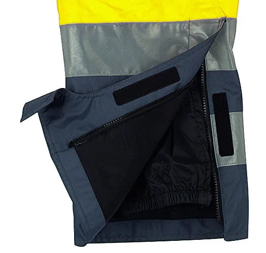 Cofra SAFE Hi-Vis Yellow Grey Thermal Insulated Lined Work Trousers V025-0-00