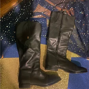 COLE HAAN EQUESTRIAN BLACK LEATHER LONG Boots LUX