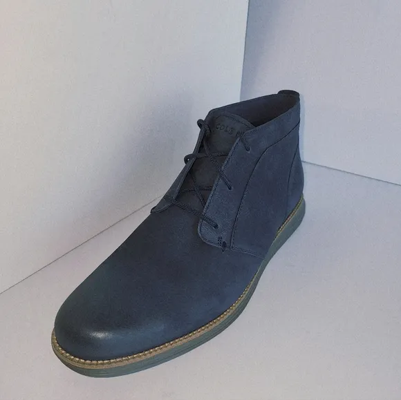 Cole Haan Men’s Øriginal Grand Chukka Boots Navy Suede Blazer Nubuck90 Size 11.5