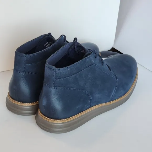 Cole Haan Men’s Øriginal Grand Chukka Boots Navy Suede Blazer Nubuck90 Size 11.5