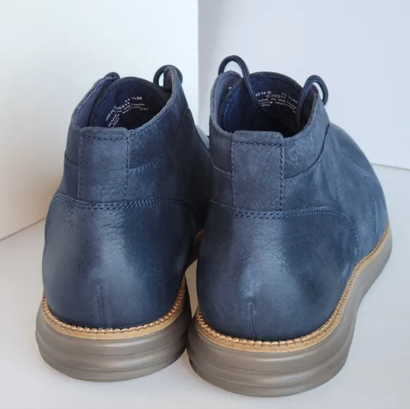 Cole Haan Men’s Øriginal Grand Chukka Boots Navy Suede Blazer Nubuck90 Size 11.5