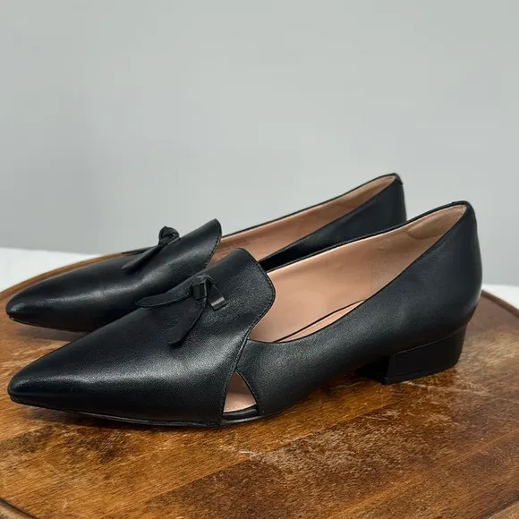 Cole Haan Shoes Wm 8.5 B Viola Skimmer Loafer Black Leather Pointed Toe