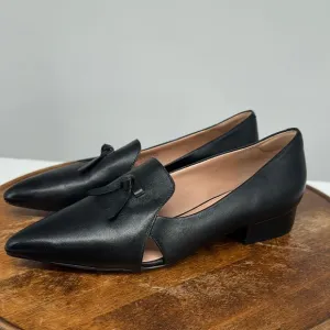 Cole Haan Shoes Wm 8.5 B Viola Skimmer Loafer Black Leather Pointed Toe