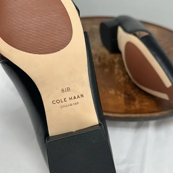 Cole Haan Shoes Wm 8.5 B Viola Skimmer Loafer Black Leather Pointed Toe