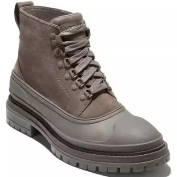Cole Haan Stratton Shroud Suede Waterproof Boots in Morel Sz: 10