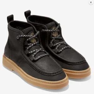 Cole Haan Women's 7.5 B All Day Summit Chukka Bootie Black Boots
