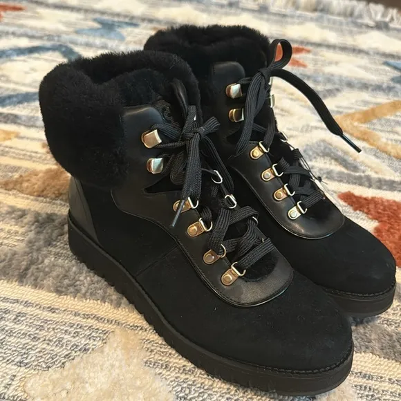 Cole Haan ZEROGRAND Explore Upstate 25MM Leather &amp; Wool Hiking Boots