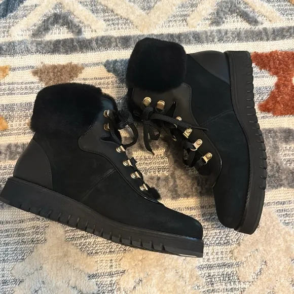 Cole Haan ZEROGRAND Explore Upstate 25MM Leather &amp; Wool Hiking Boots