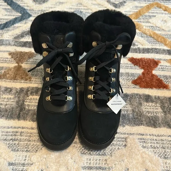 Cole Haan ZEROGRAND Explore Upstate 25MM Leather &amp; Wool Hiking Boots
