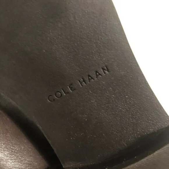 Cole Haan Leather Riding Boots Rockland Chestnut Brown Leather Knee High Size 6