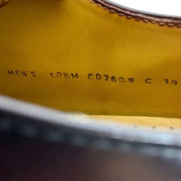 Cole Haan Burgundy Wingtips Size 10.5 M Brogues Lace Up Leather Dress Shoes