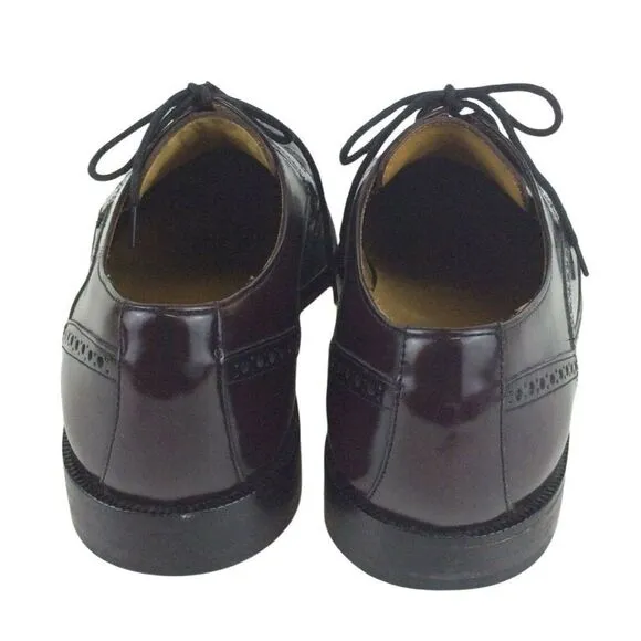 Cole Haan Burgundy Wingtips Size 10.5 M Brogues Lace Up Leather Dress Shoes