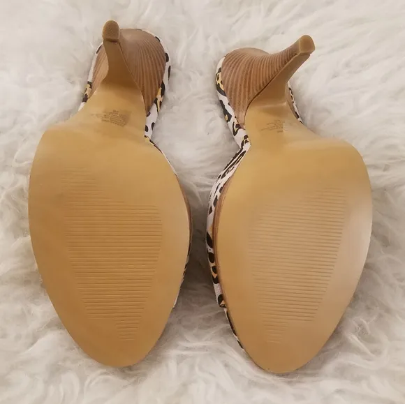 COLIN STUART for VS LEATHER ANIMAL PRINT HEELS