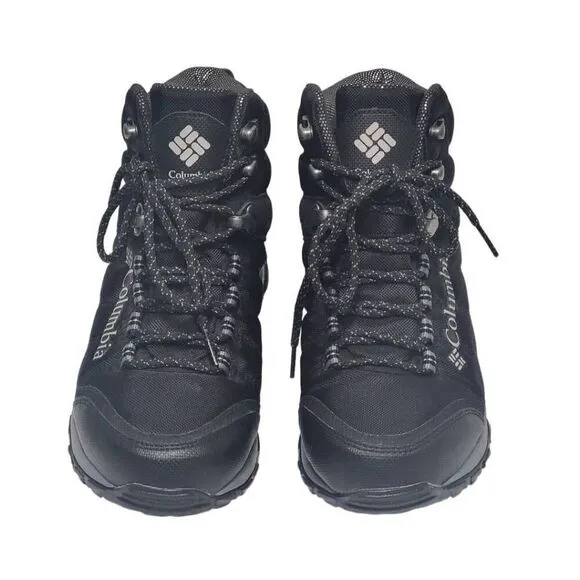 COLUMBIA Harper Forest Omni-Heat Waterproof Hiking Boots Mens 7.5 Black YM0729