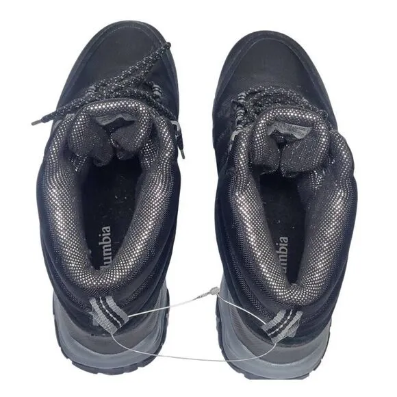 COLUMBIA Harper Forest Omni-Heat Waterproof Hiking Boots Mens 7.5 Black YM0729
