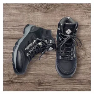 COLUMBIA Harper Forest Omni-Heat Waterproof Hiking Boots Mens 7.5 Black YM0729