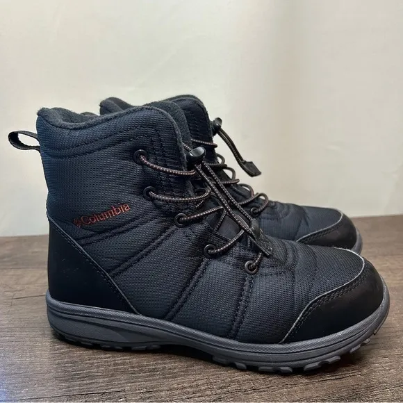 Columbia Kids Waterproof Black Boots Size 3
