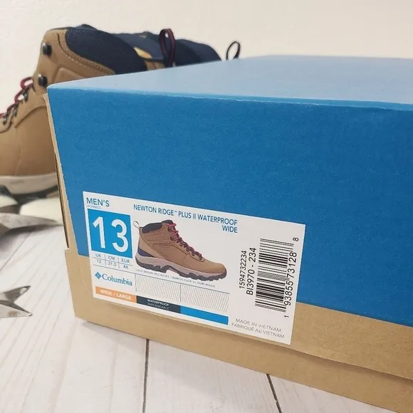 Columbia Men's Newton Ridge Plus II Waterproof Hiking Boots Size 13 NEW